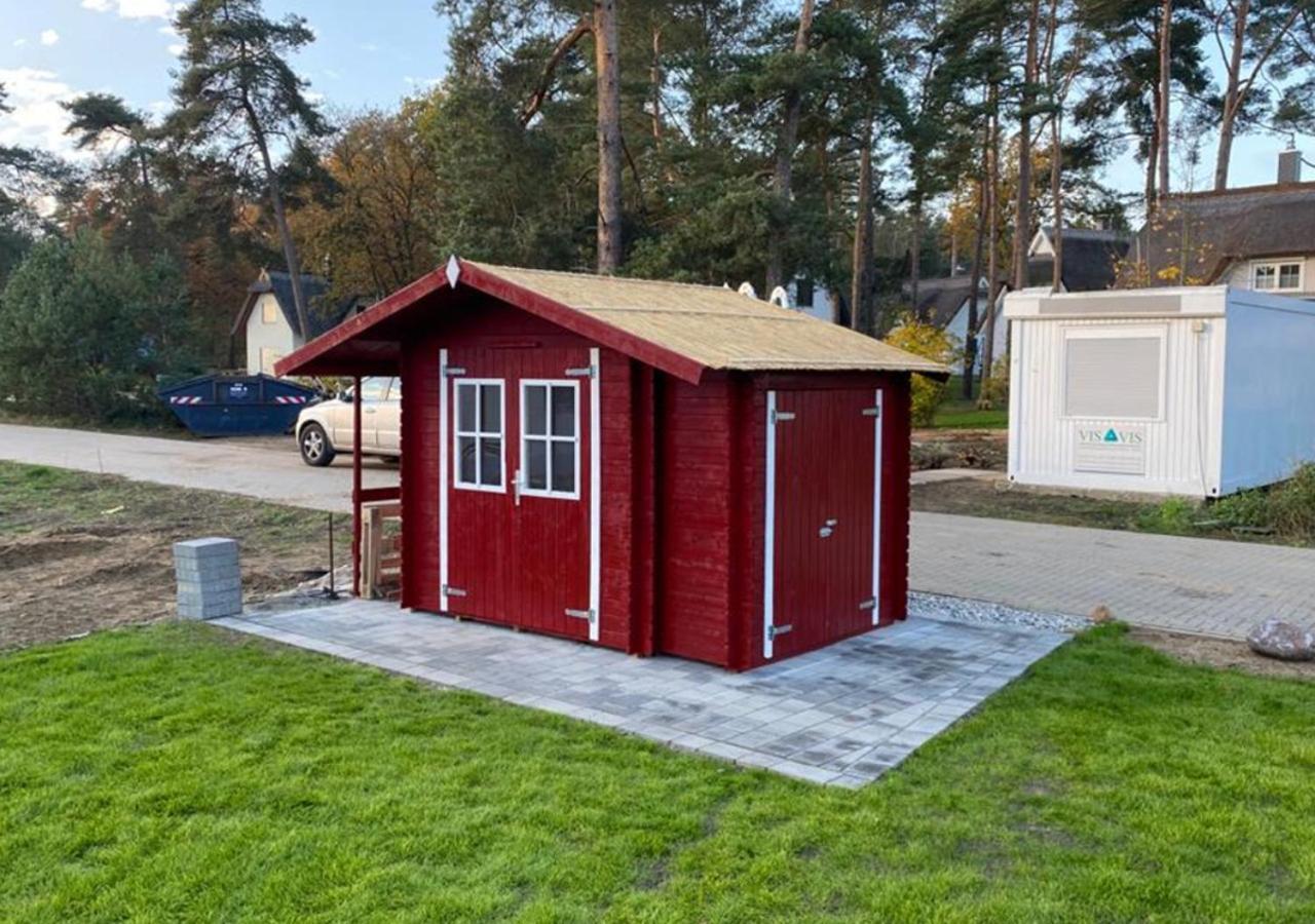 Modernes Reetdach-Ostseeferienhaus Bella Mare, Insel Usedom Mit Sauna, Kamin & Sonnenterrasse Zirchow Esterno foto